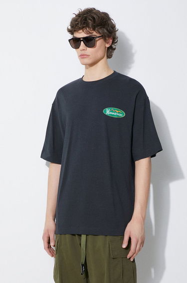 Тениска Manastash Manastash Hemp Original Logo T-Shirt Черно | 7924134002, 3