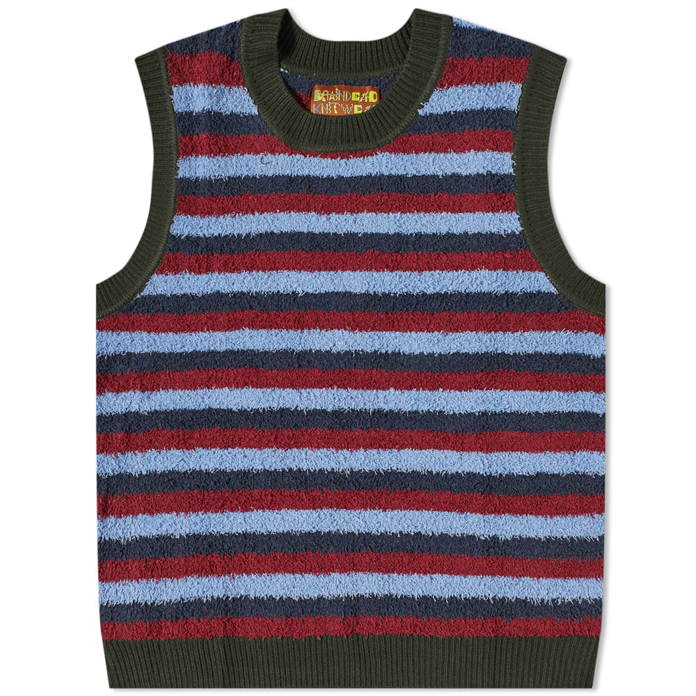 Пуловер Brain Dead Teddy Fur Striped Vest Многоцветен | BDF22O12002641BL17, 0