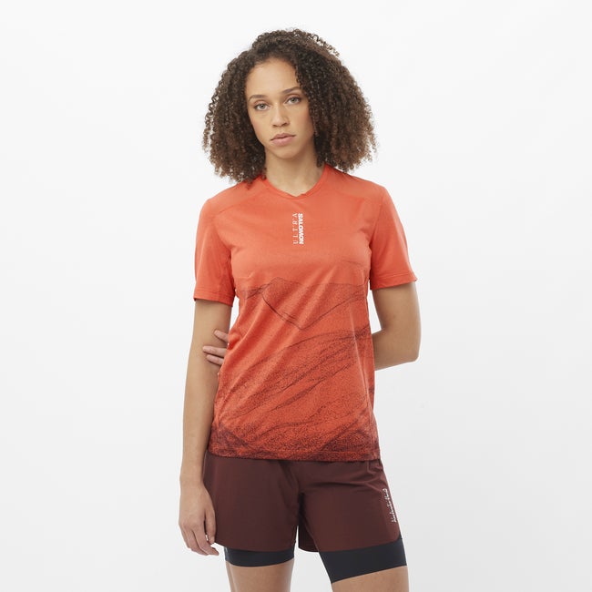 Тениска Salomon Salomon S/Lab Ultra Print T-Shirt Оранжево
 | LC2485500, 0