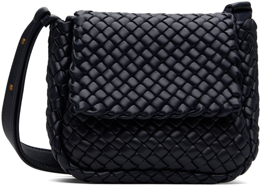 Чанта през рамо Bottega Veneta Mini Cobble Shoulder Bag Тъмно синьо | 762711 V01D1, 0