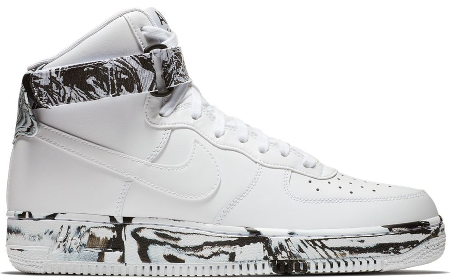 Кецове и обувки Nike Air Force 1 High "Dip Dye White Black" Синьо | AT3293-100, 0