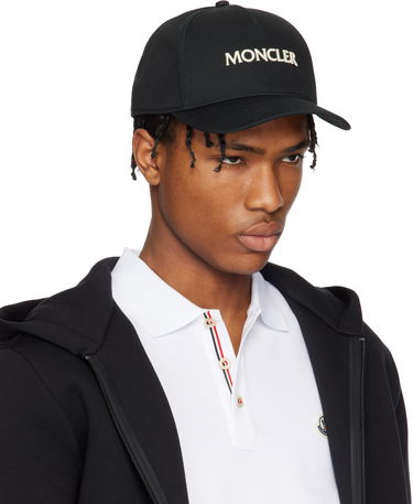 Шапка с козирка Moncler Moncler Embroidered Logo Gabardine Baseball Cap Черно | K10913B0005404863, 1