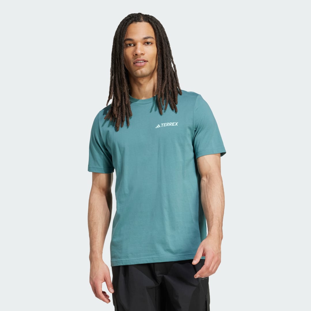 Тениска adidas Performance Terrex Graphic Tee Тюркоазено | JW3560, 0