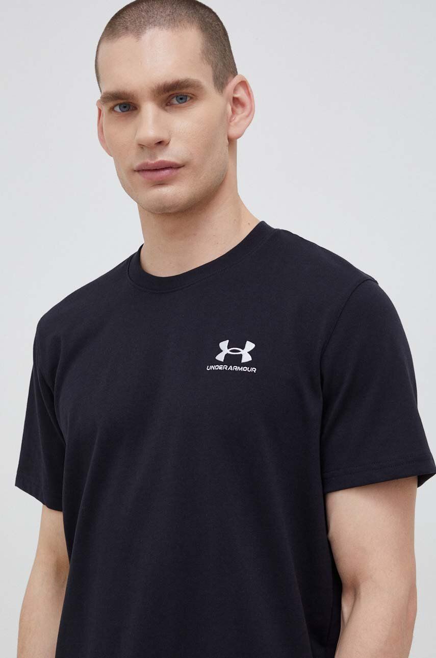 Тениска Under Armour Tee Logo Embroidered Черно | 1373997, 0