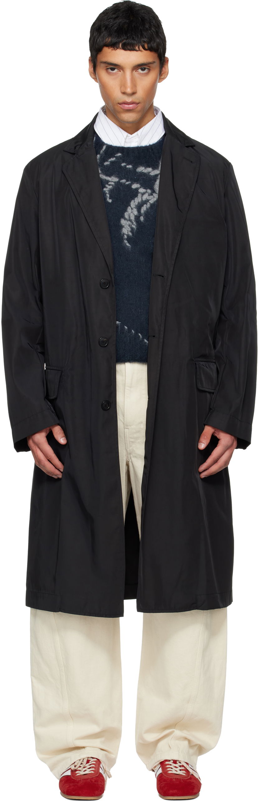 Палта Dries Van Noten Dries Van Noten Taffeta Coat Черно | 252-020215-2173