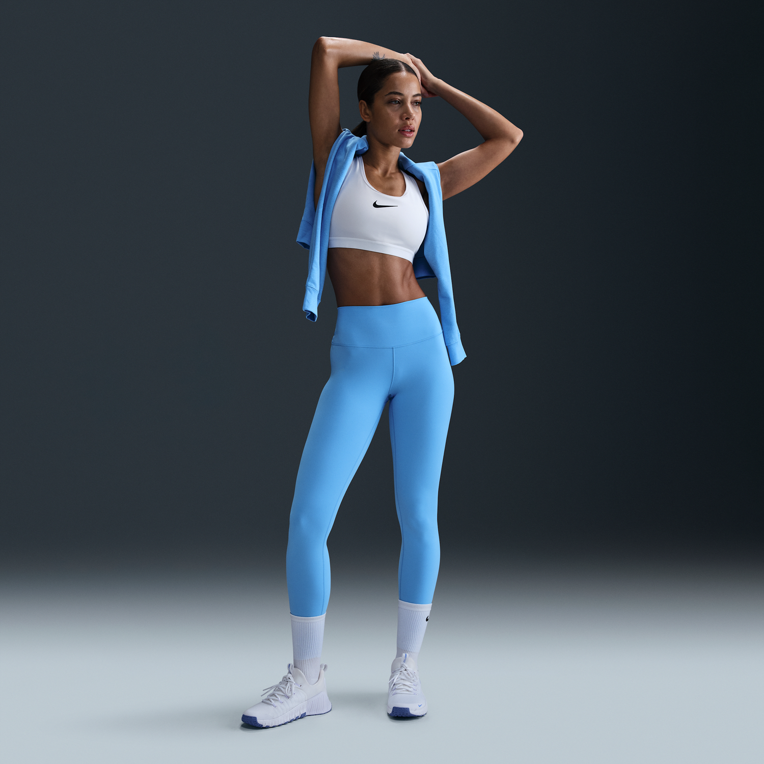 Клинове Nike One High-Waisted Leggings Синьо | FN3226-412, 1