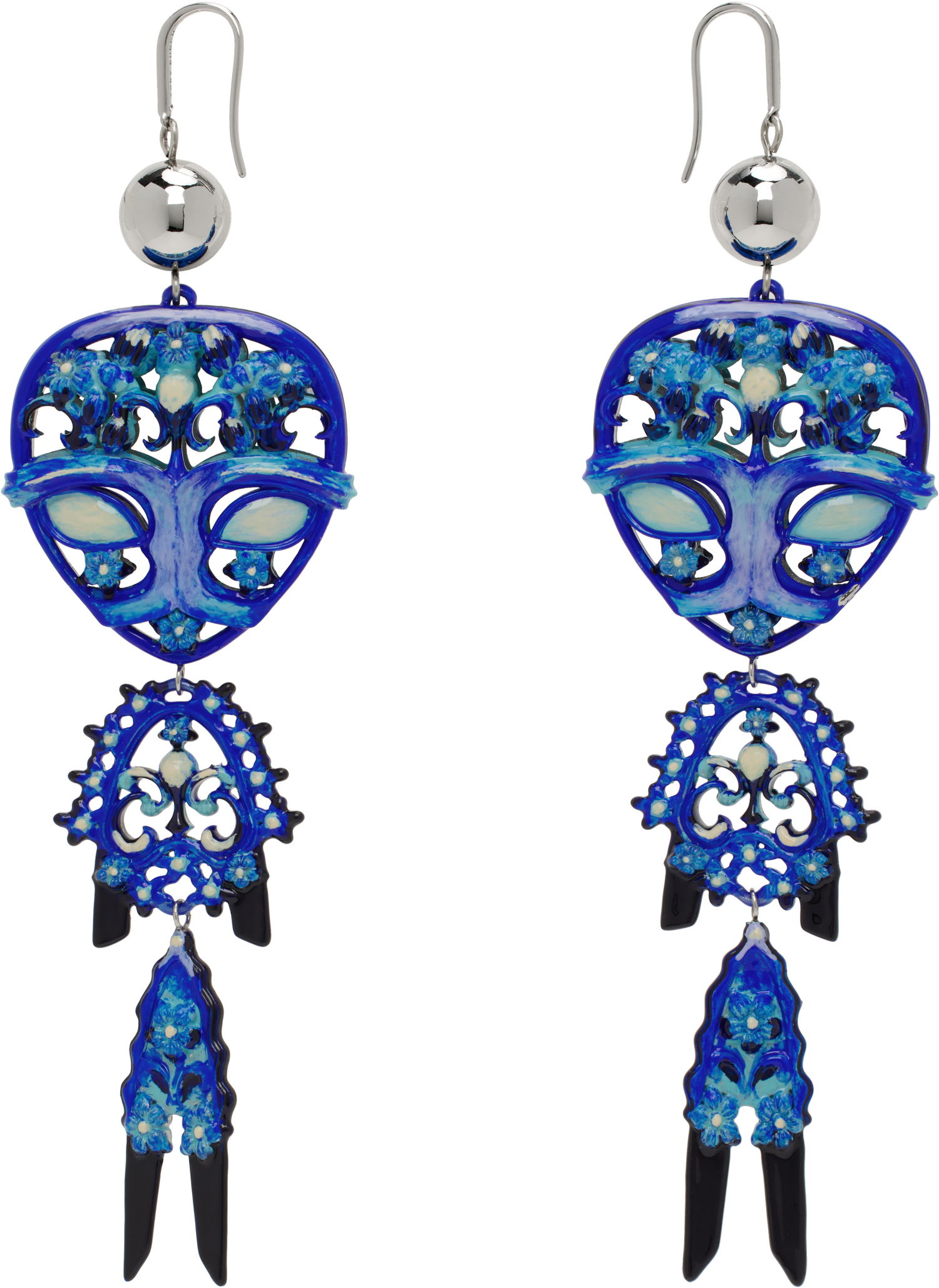 Обеци Tory Burch Tory Burch Alien Drop Earrings Синьо | 173637-400, 0