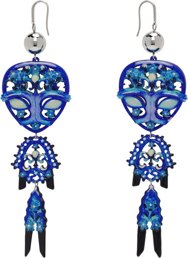 Обеци Tory Burch Tory Burch Alien Drop Earrings Синьо | 173637-400, 0