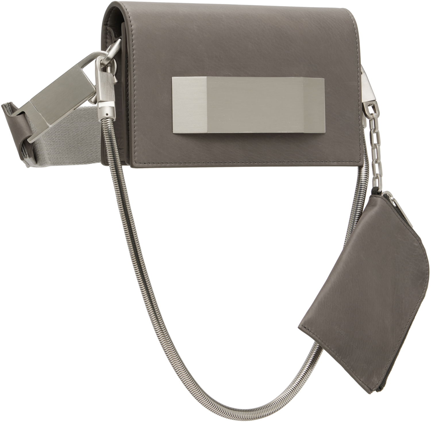 Чанта през рамо Rick Owens Rick Owens Concordians Mini Griffin Bag Сиво | RA02E0741 LCAWEH, 1