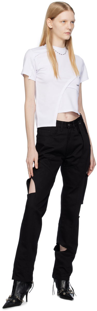 Тениска HELIOT EMIL Deconstructed Crop T-Shirt Бяло | HE_W_09_024_C01_WHT02, 3