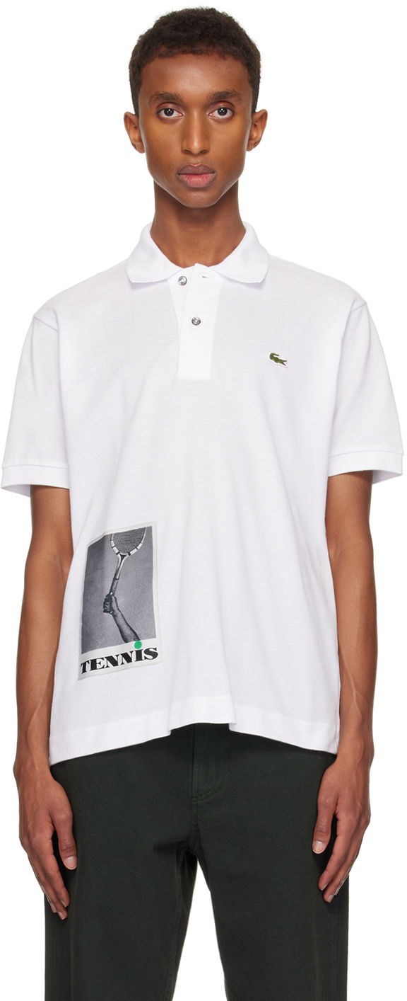 Поло тениска Lacoste Polo With Print Бяло | PH1428