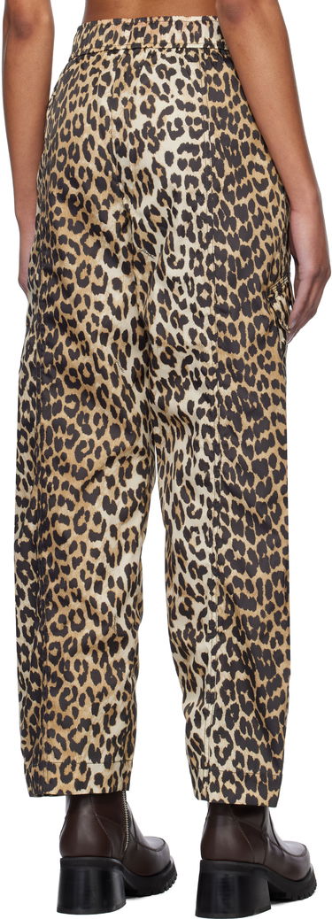 Карго панталони GANNI GANNI Duchesse Nylon Cargo Pants Бежово | W0477, 2