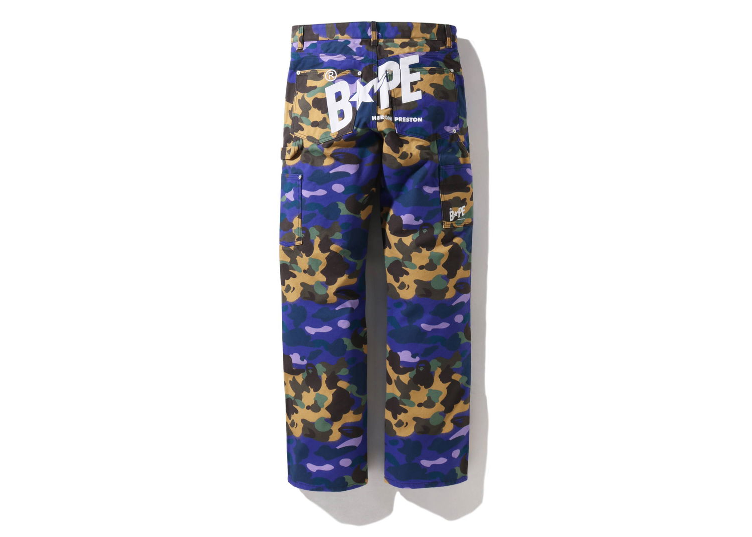 Спортни панталони BAPE Heron Preston x Mix 1st Camo Duck Painter Pants Лилаво | 1I23-152-905, 0