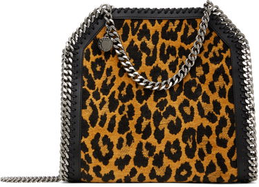 Чанта през рамо Stella McCartney Leopard Print Mini Chain Bag Кафяво | 371223WP0494, 0