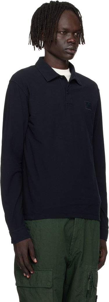 Поло тениска Stone Island Stone Island Long Sleeve Cotton Jersey Polo Сиво | K2S15 2200011 S0F11, 4