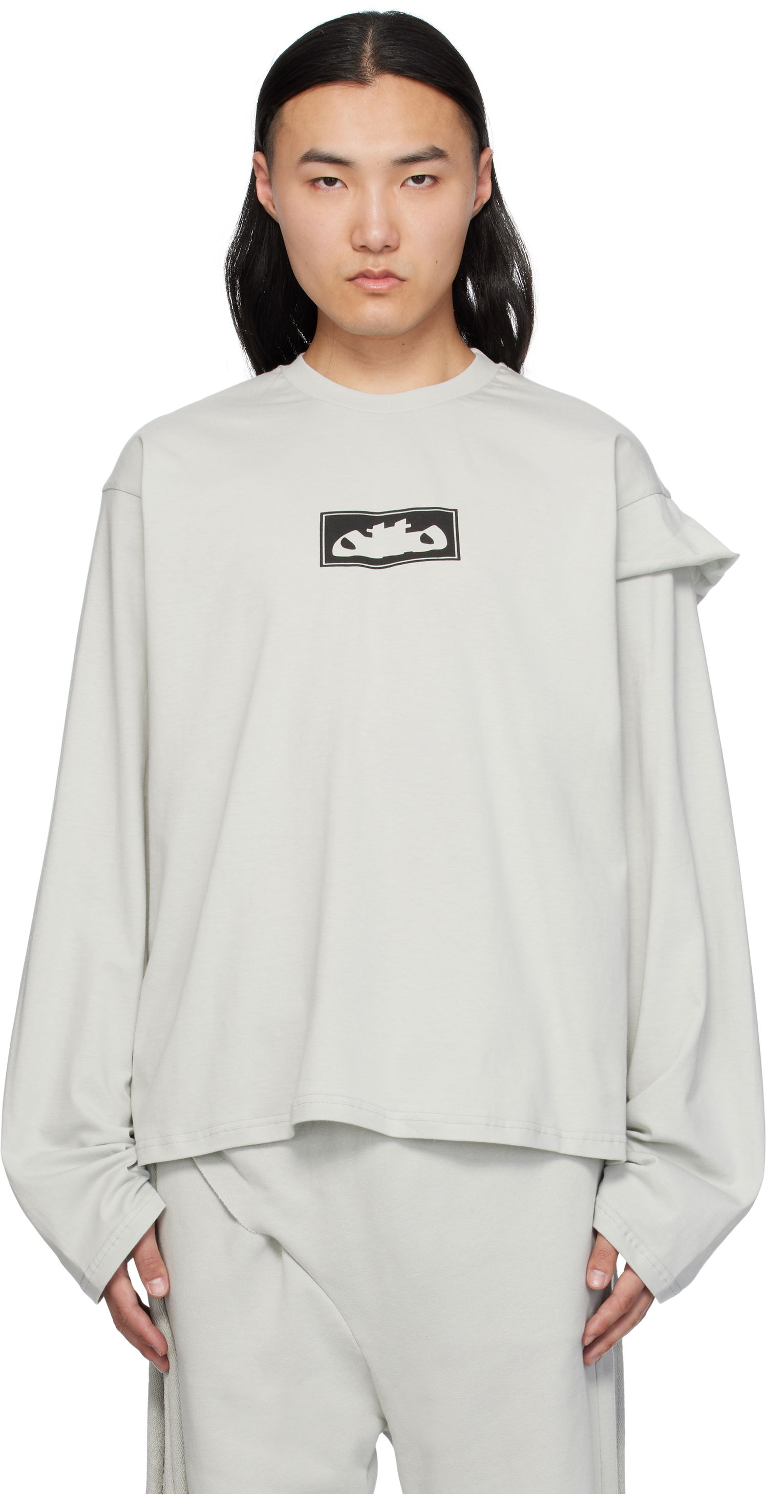 Тениска Ottolinger Ottolinger Logo Longsleeve T-Shirt Сиво | 115-102815-01, 0