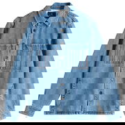 Paul Smith Stripe Embroidered Denim Shirt Jacket, Size Large