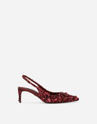 Dolce & Gabbana Tulle Slingbacks with Sequin Embellishment