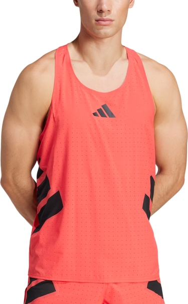Потник adidas Originals Adizero Road to Records Singlet Червено | jd7314, 0