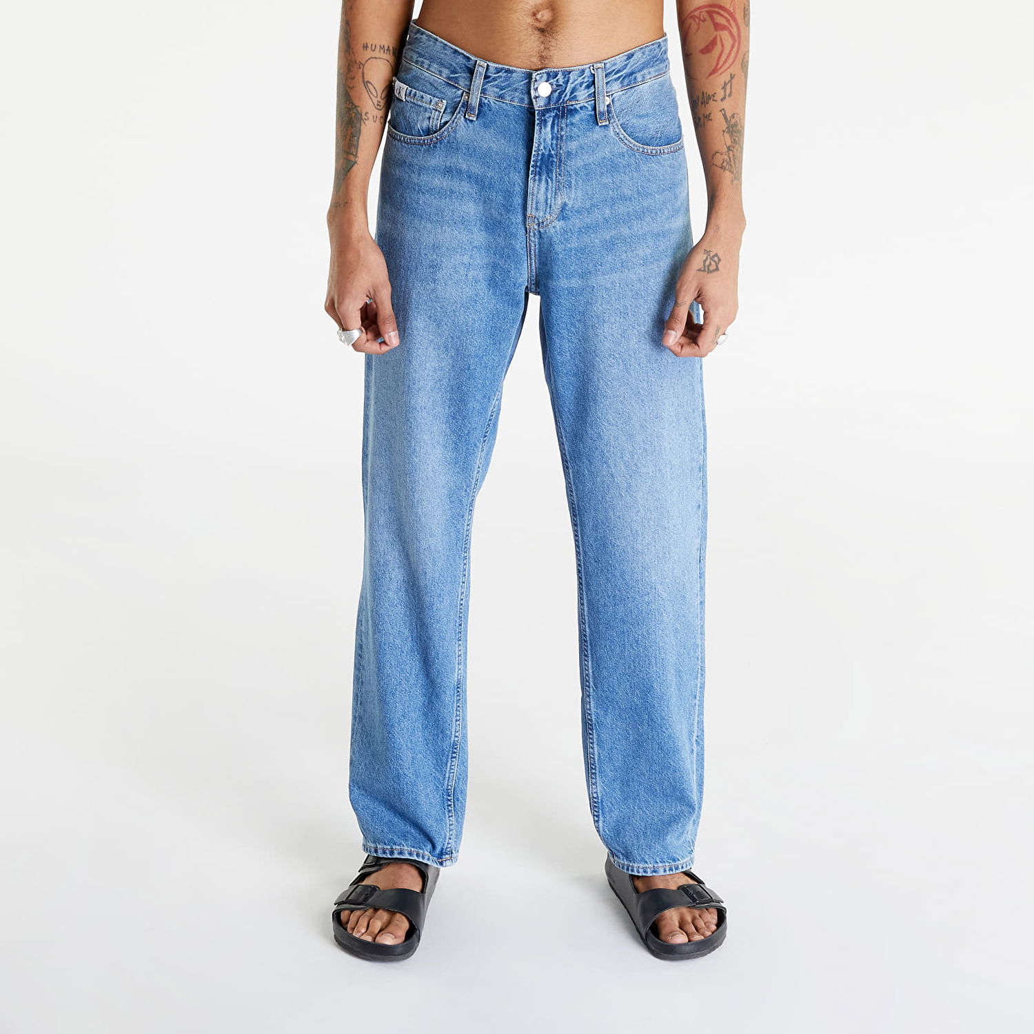 Дънки CALVIN KLEIN 90S Straight Pants Denim Синьо | J30J323069 1A4, 0