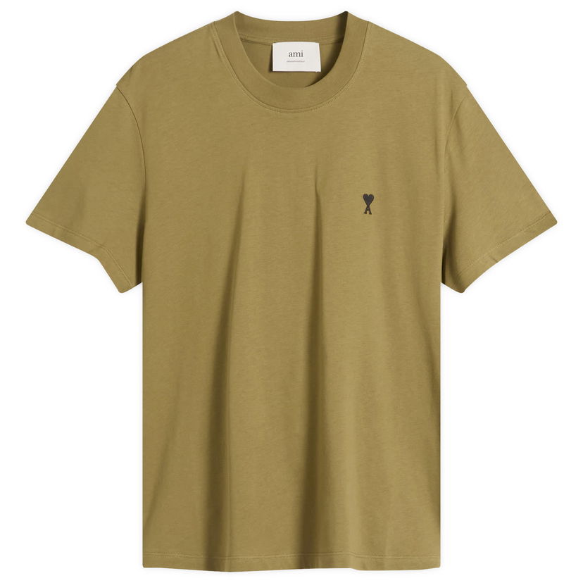 Тениска AMI Men's AMI Paris Light Jersey ADC T-Shirt, Size Large Зелено | H25HTS346-724-298H25