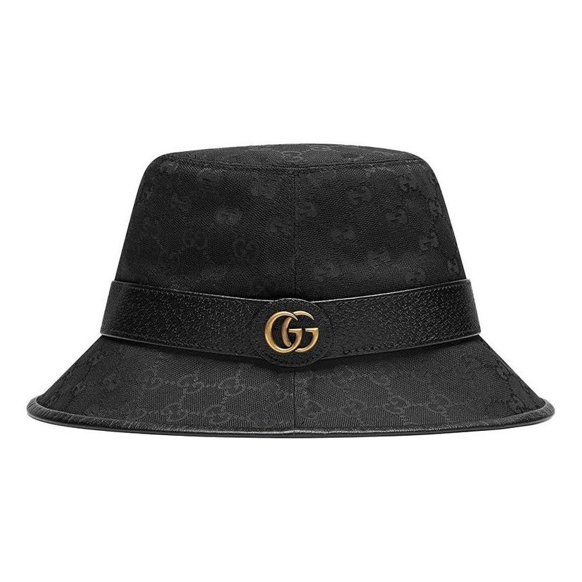 Шапка Gucci GG Canvas Bucket Hat with Double G Черно | 576587-4HG53-1060
