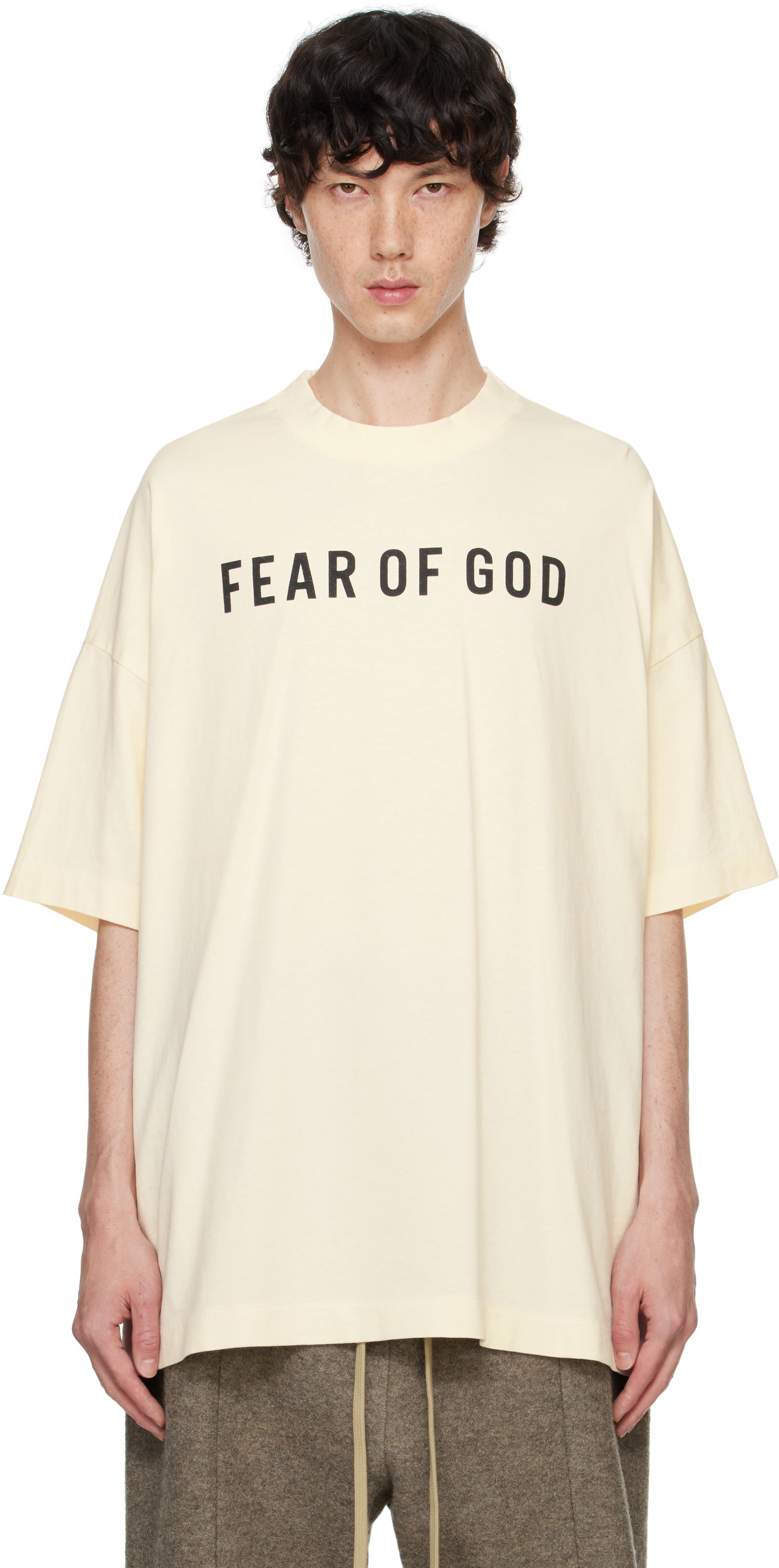 Тениска Fear of God Print T-Shirt Бежово | FG24FW50-10155LBHWJ, 0