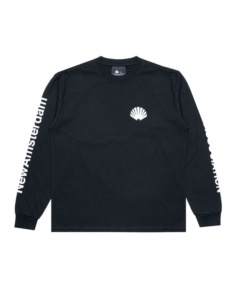 Тениска New Amsterdam Surf Association New Amsterdam Surf Association Logo Long Sleeve T-Shirt Черно | 2501186002