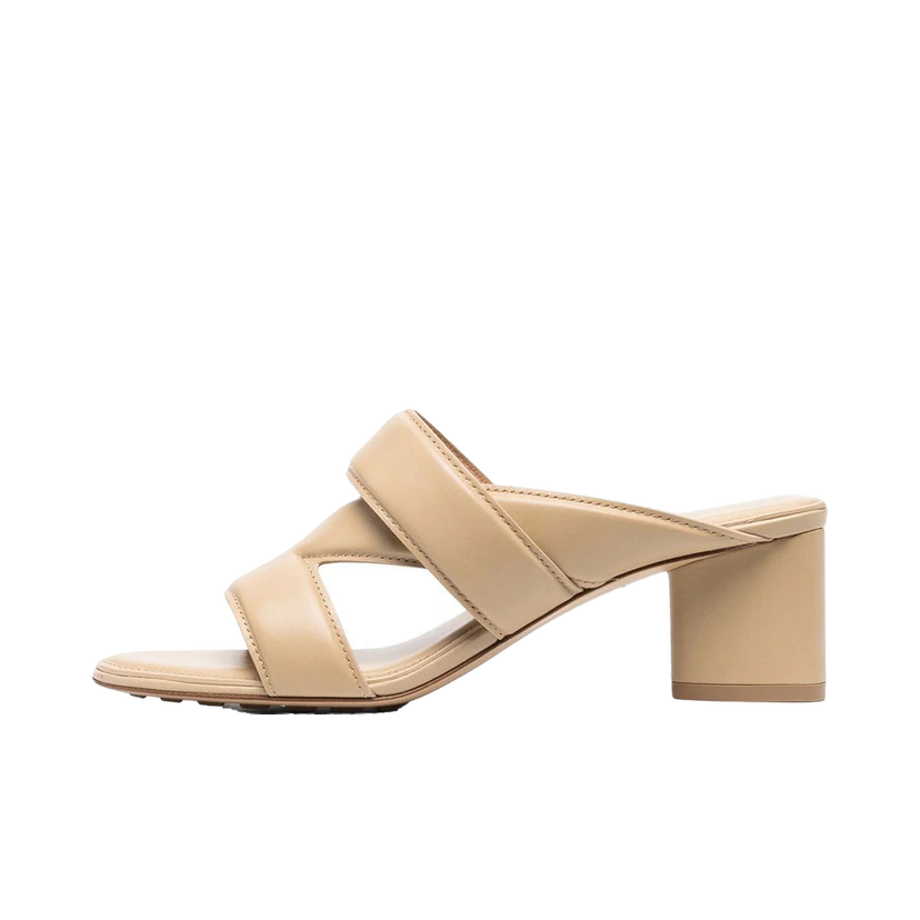 Кецове и обувки Bottega Veneta Leather Crossover Strap Sandals Бежово | 651376VBSL02624