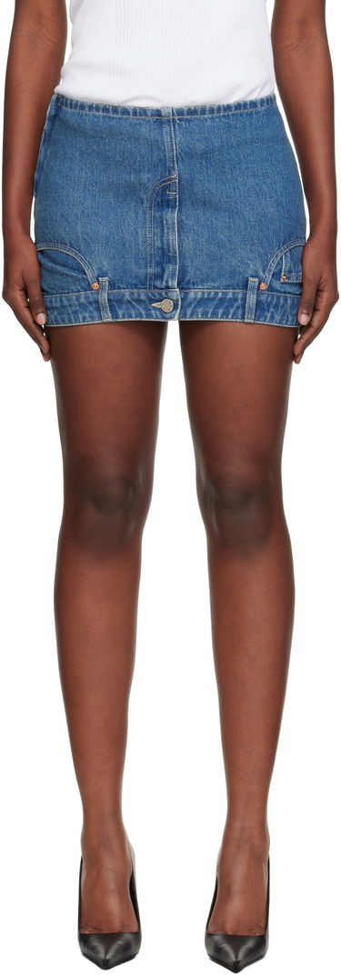 Пола VETEMENTS Vetements Upside-Down Denim Miniskirt Синьо | WH76DK007VB, 0