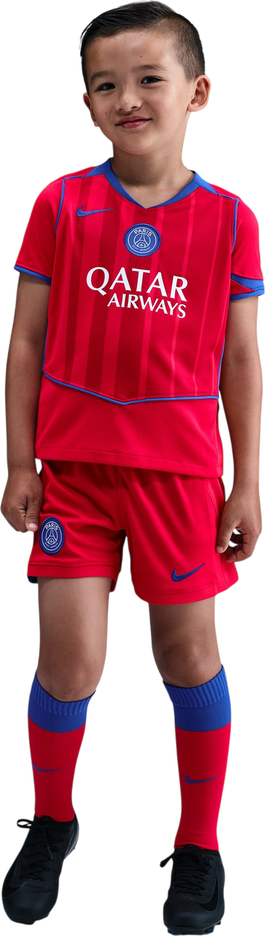 Комплект Nike Dri-FIT Paris Saint-Germain Stadium 3rd Jersey Set 2025/26 Little Kids Червено | hm4137-680, 3
