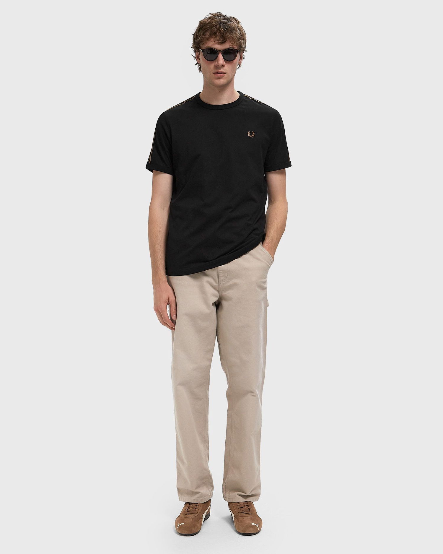 Тениска Fred Perry Contrast Taping T-Shirt Черно | M4613-S77, 1