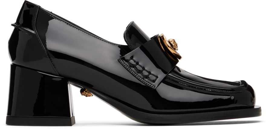 Кецове и обувки Versace Black Alia Patent Loafer Heels Черно | 1012169_D2VE_1B00V, 0