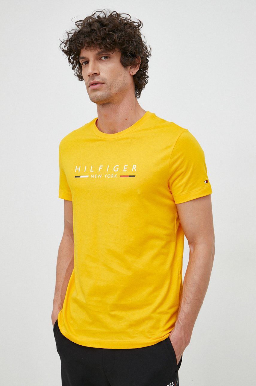 Тениска Tommy Hilfiger Print T-Shirt Жълто | MW0MW29372.PPYX, 0