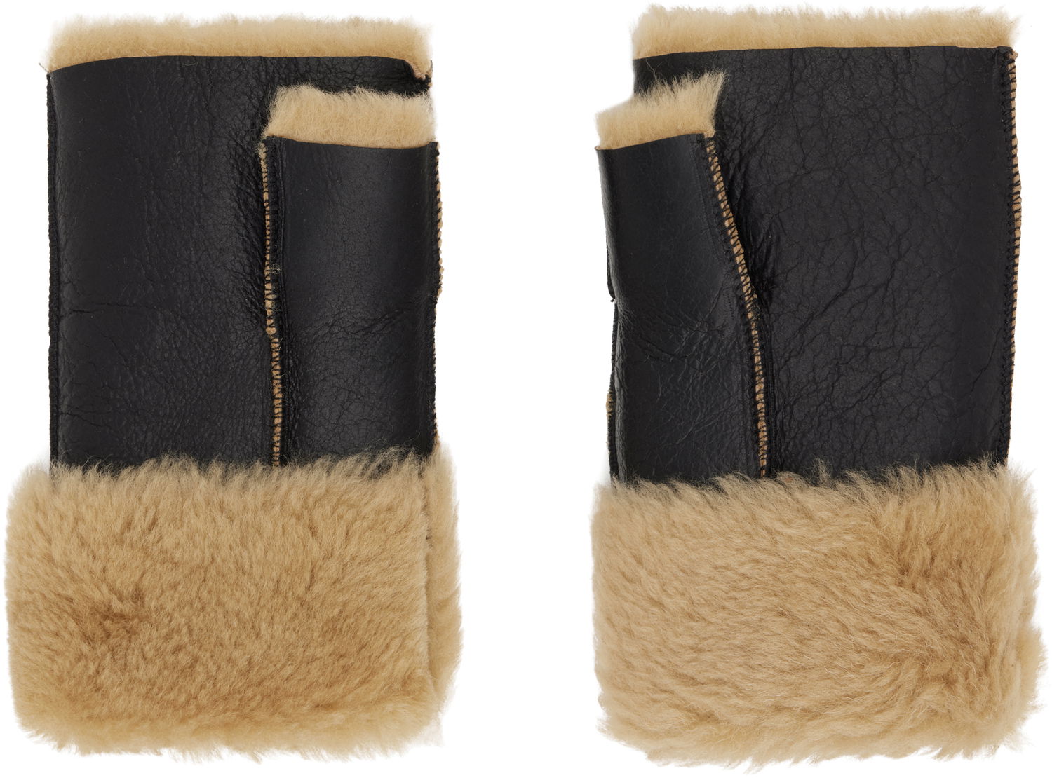 Ръкавици OUR LEGACY Our Legacy Blizzard Shearling Gloves Черно | A4258BNS, 1
