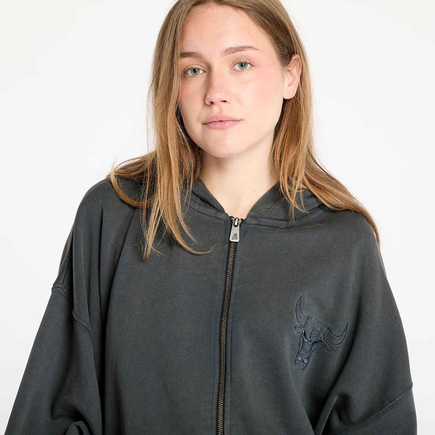 Суитчър New Era New Era Chicago Bulls Washed Full Zip Hoodie Черно | 60667858, 1