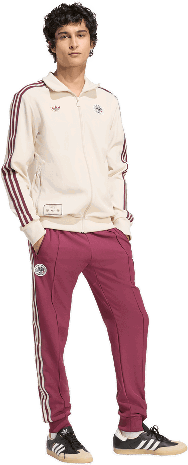 Спортни панталони adidas Originals Ajax Amsterdam Terrace Icons Track Pants Бургунди | jm7346, 5