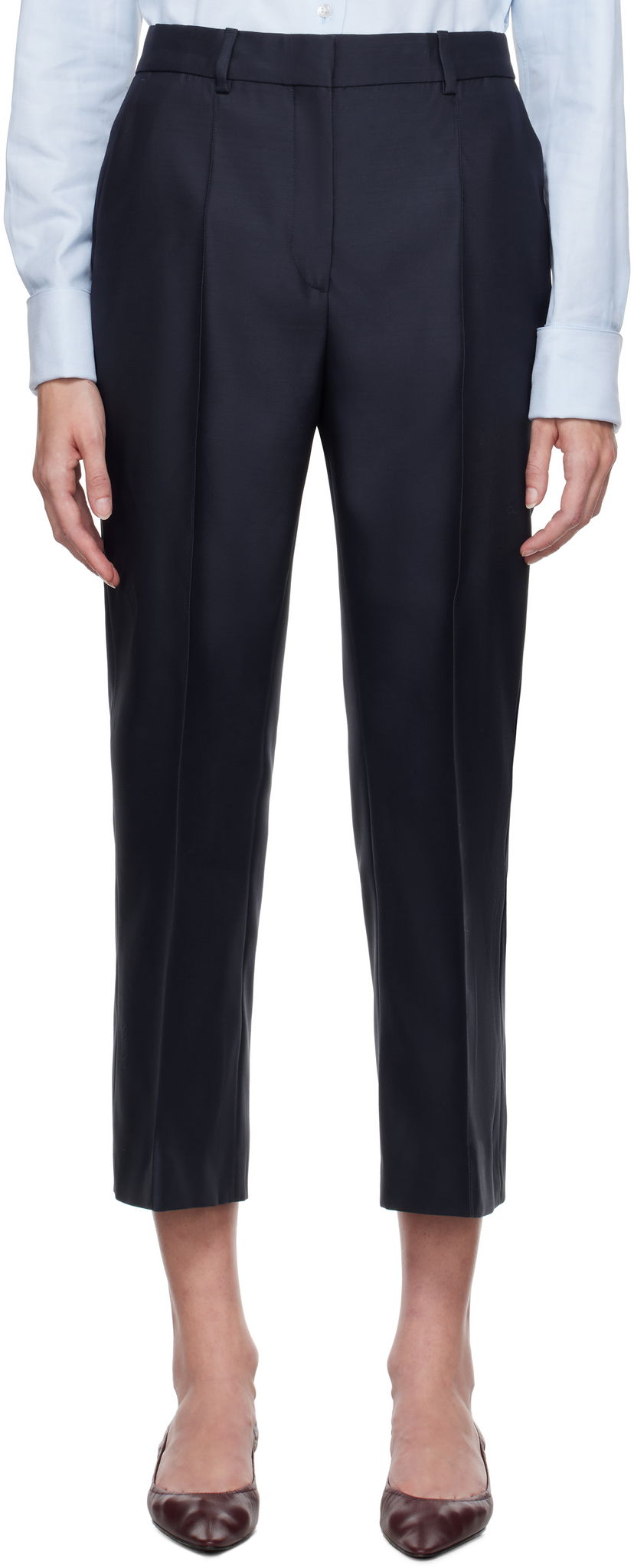 Панталони LANVIN Flared Cropped Trousers Черно | RW-TR0114-4184-H24