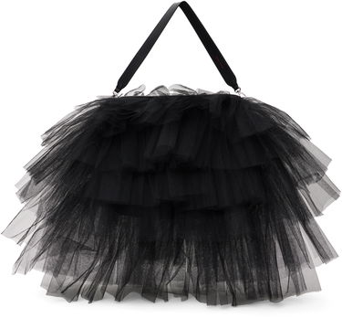 Дамска чанта Simone Rocha Simone Rocha Oversized Frilly Tutu Bag Черно | BAG182 0035, 0