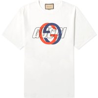 Тениска Gucci Interlocking Graphic Logo T-Shirt Бяло | 771758-XJF7C-9095, 1