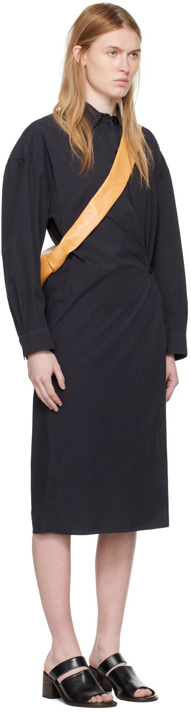 Pокля LEMAIRE Lemaire Wrap Midi Dress Черно | DR1024 LF445, 1