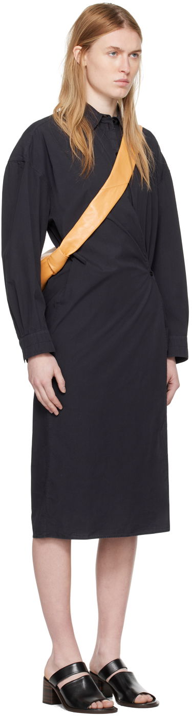 Pокля LEMAIRE Lemaire Wrap Midi Dress Черно | DR1024 LF445, 1