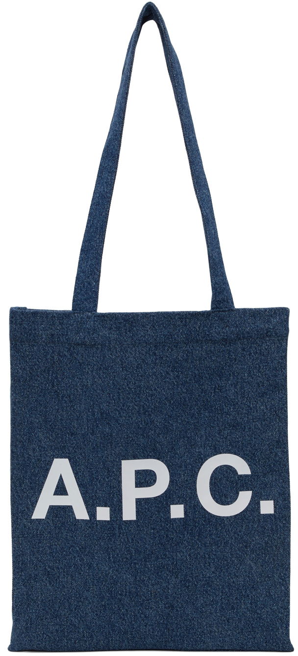 Голяма пазарска чанта A.P.C. A.P.C. Lou Denim Tote Bag Синьо | COETK-M61442, 0