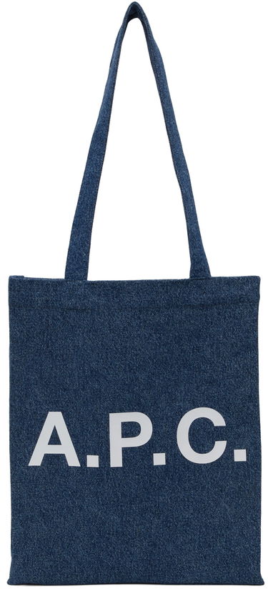 Голяма пазарска чанта A.P.C. A.P.C. Lou Denim Tote Bag Синьо | COETK-M61442, 0