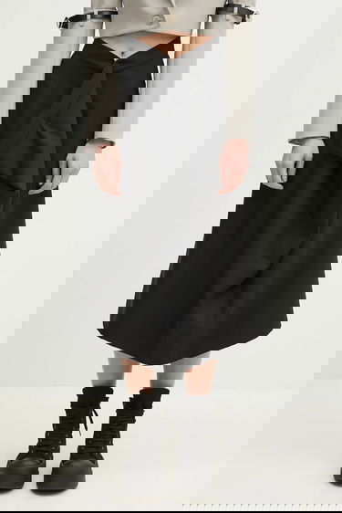 Пола KENZO Kenzo Midi A-Line Draped Skirt Черно | FF52JU3149RA.99, 0