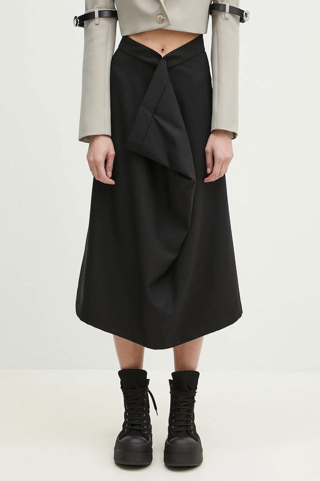 Kenzo Midi A-Line Draped Skirt