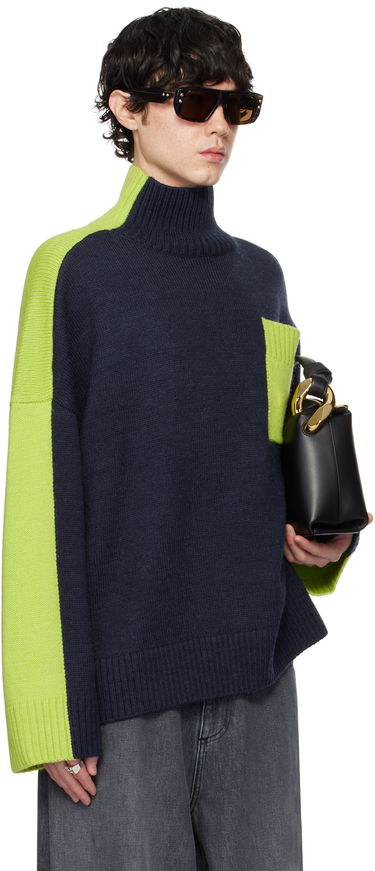 Пуловер JW Anderson JW Anderson Dual Tone Turtleneck with Patch Pocket Сиво | KW1308-YN0367, 4