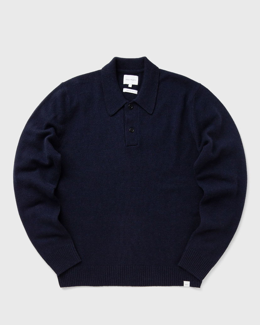 Поло тениска NORSE PROJECTS Standard Merino Lambswool Polo Черно | N45-0621-7004