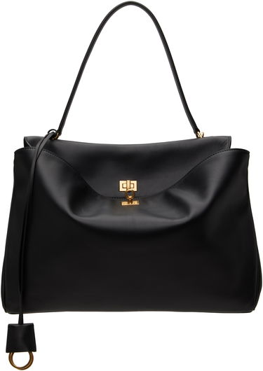 Голяма пазарска чанта Balenciaga Large Rodeo Leather Shoulder Bag Черно | 789744 2AA4V, 0