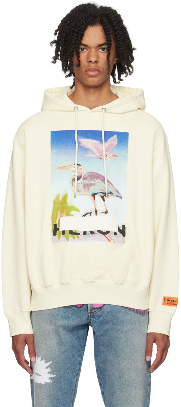 Суитчър HERON PRESTON Censored Heron Hoodie Бежово | HMBB024F23JER0030437, 0